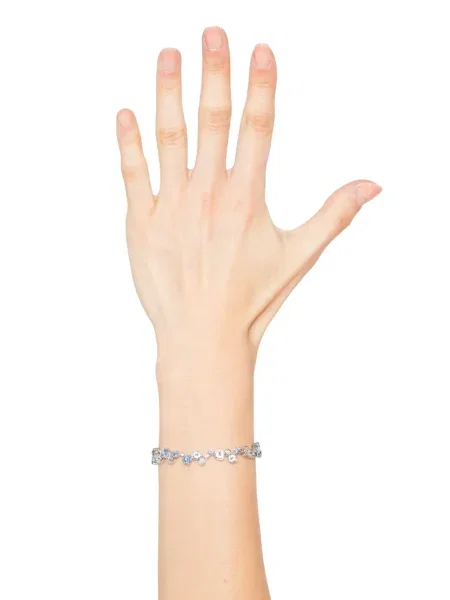 Brăţară Swarovski de cristal argintiu