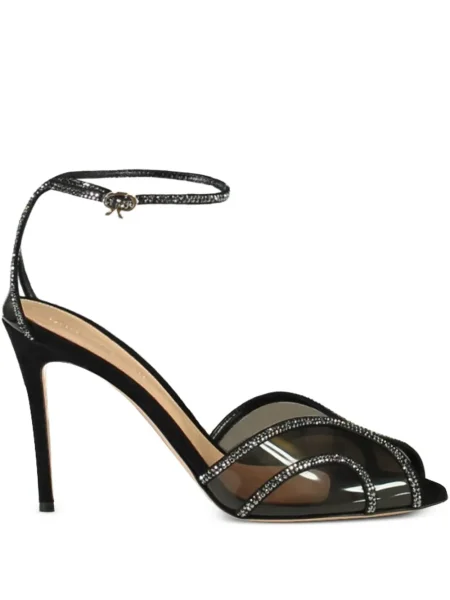 Sandale Gianvito Rossi de cristal negru