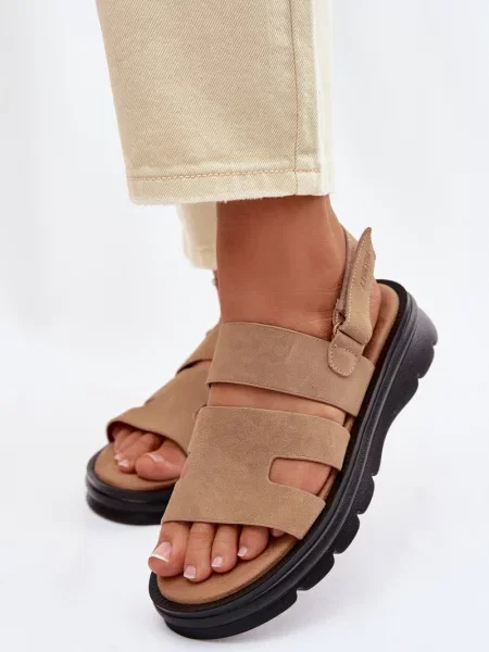 Sandali Big Star Shoes iz semiša črna