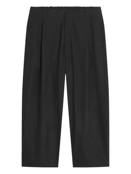 Plisované kalhoty Maison Kitsuné černé