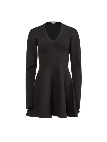 Rochie mini Fleur Du Mal cu decolteu în V de costum negru