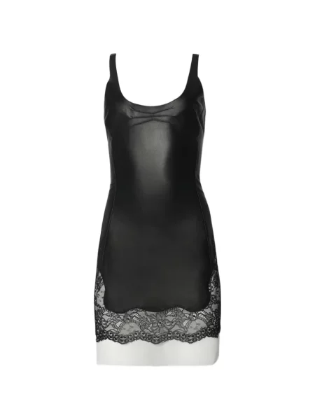 Rochie The Attico din piele negru