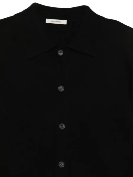 Gulerat cardigan Entire Studios negru