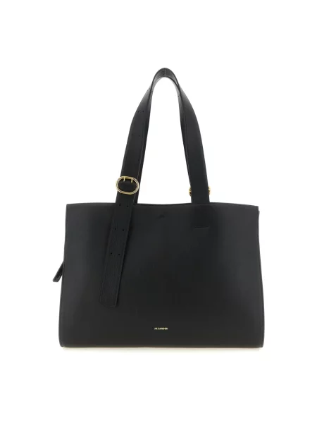 Shopperka Jil Sander skórzana czarna