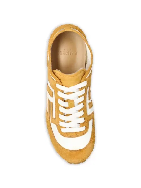 Sneakerși Balmain din piele de căprioară galben