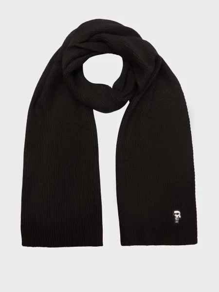 Трикотажний шарф Karl Lagerfeld чорний