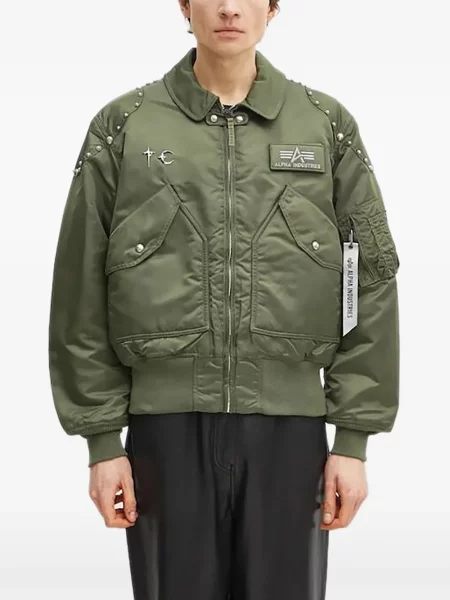 Geacă bomber Alpha Industries cu autograf verde