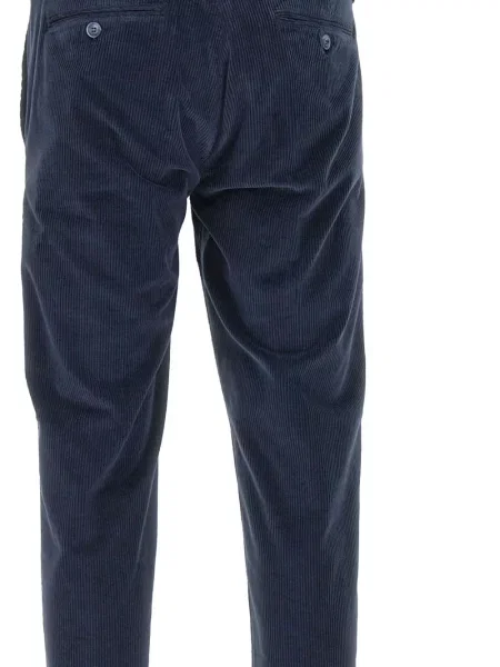Pantaloni Re-hash de catifea cord albastru