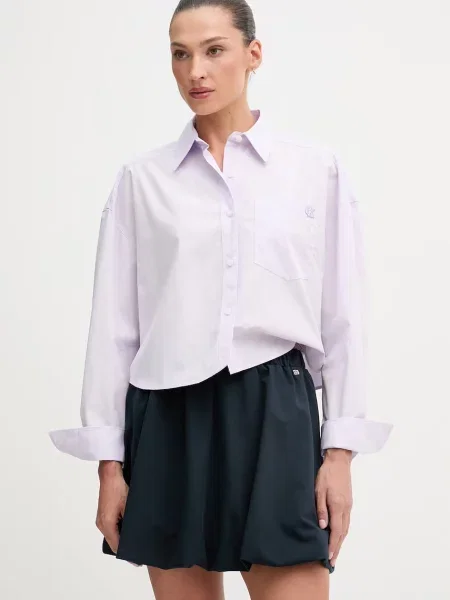 Calvin Klein Jeans koszula fioletowa