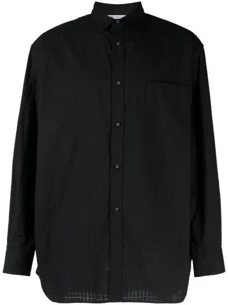 Lung cămașă White Mountaineering din jacard