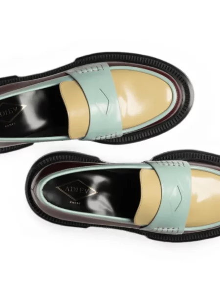 Pantofi loafer Adieu Paris din piele roșu