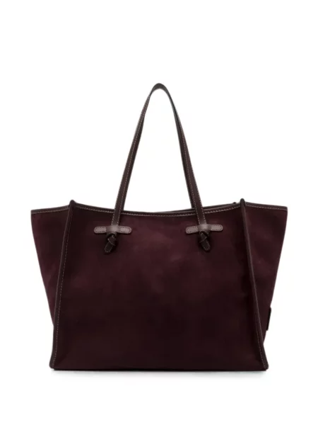 Geantă shopper Gianni Chiarini din piele de căprioară roșu