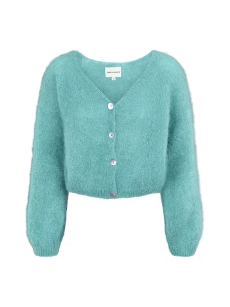 Kardigan Americandreams wełniany zielony