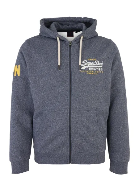 Superdry & Co Gornji dio trenirke plava melange / žuta bijela