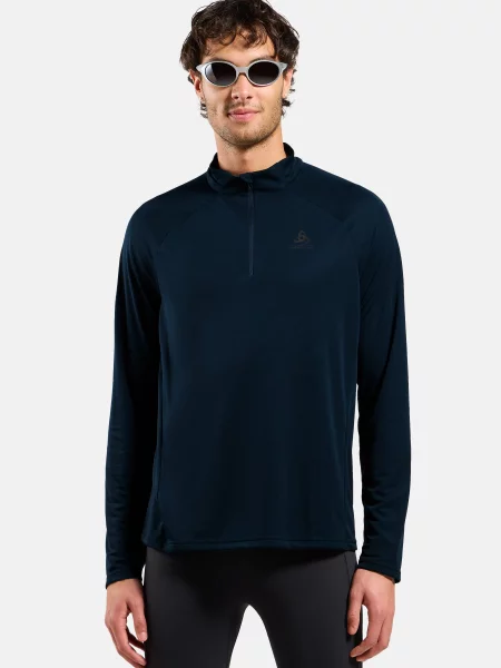 ODLO Bluza Mid layer ESSENTIAL ZIP L granatowa