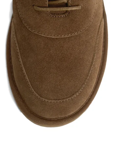 Pantofi derby 12 Storeez din piele de oaie maro
