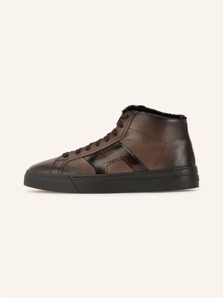 Santoni Vysoké Sneakersy tmavě hnědá