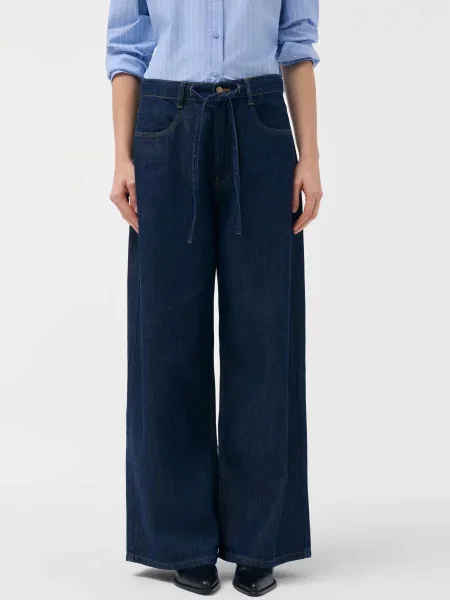 Широкі джинси DIVERSE Strotek темно-синій бавовна/ліоцел сині