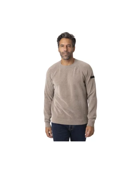 Aksamitny sweter Rrd beżowy