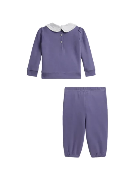 Komplet dresowy dziecięcy Polo Ralph Lauren fioletowy