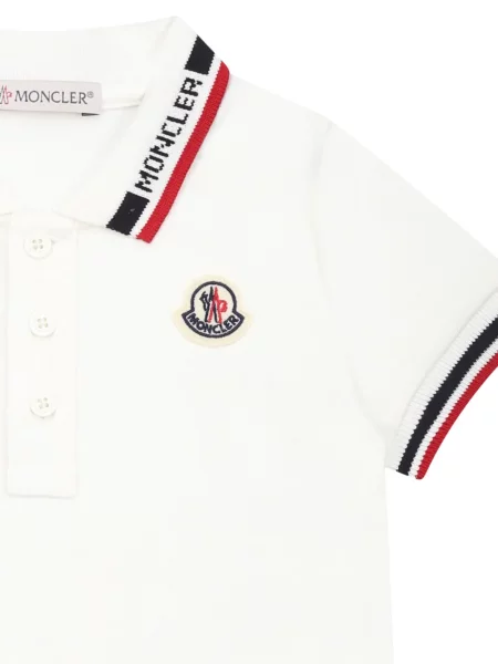 Koszulka polo dziecięca Moncler Enfant biała