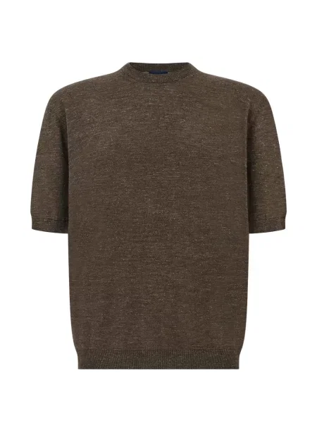 Scurt tricou Paul & Shark tricotate maro