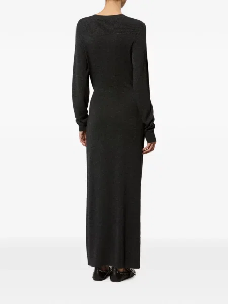Lung rochie Isabel Marant tricotate gri