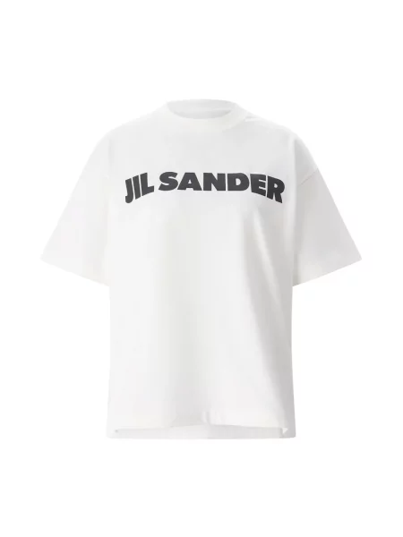 Koszulka Jil Sander z logo biała