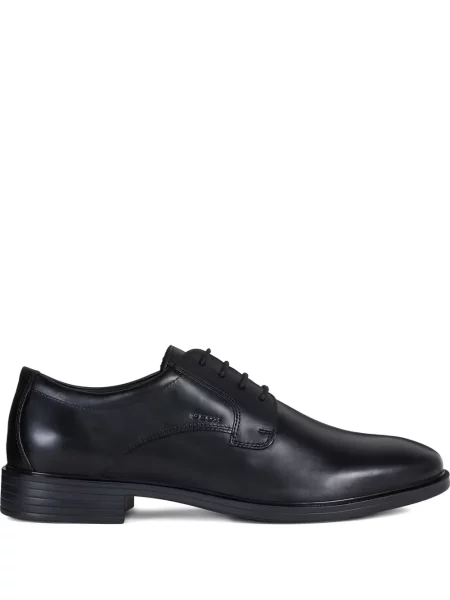 Pantofi Geox cu șireturi din piele negru