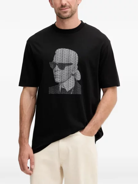 Tricou Karl Lagerfeld cu imagine negru