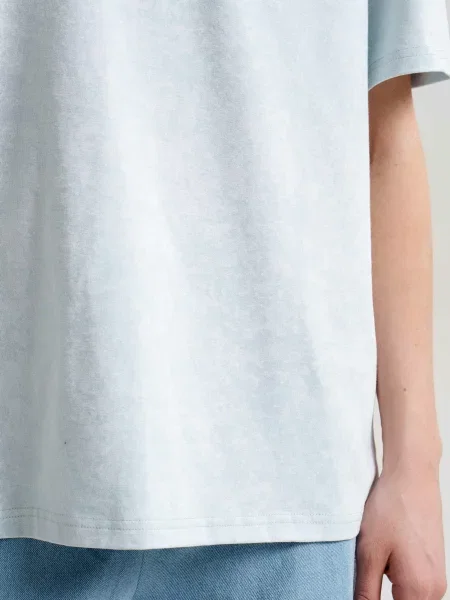 Футболка Emmelie Delage BASIC CRINKLE блакитний
