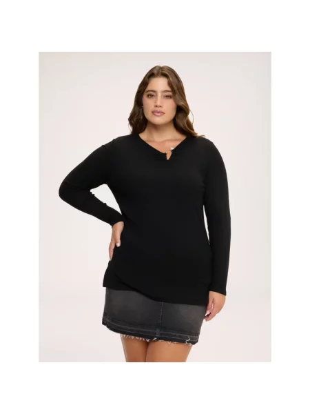 Dzianinowy top Fiorella Rubino czarny