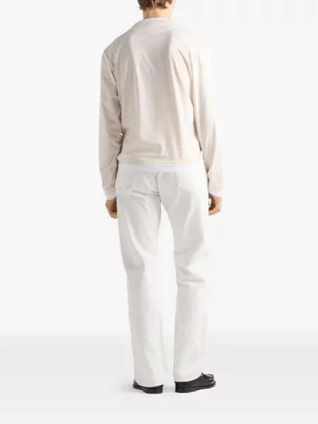 Blugi Prada cu 5 buzunare alb