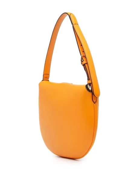 Kožená malá hobo taška Fendi Pre-owned oranžová