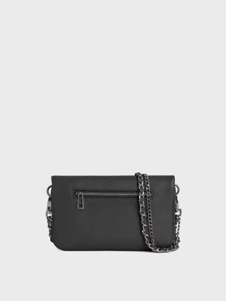 Шкіряний клатч Zadig&voltaire сірий