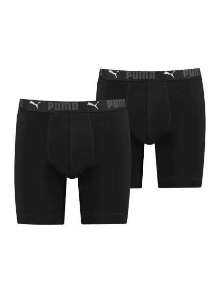 PUMA Boxeri gri închis / negru alb