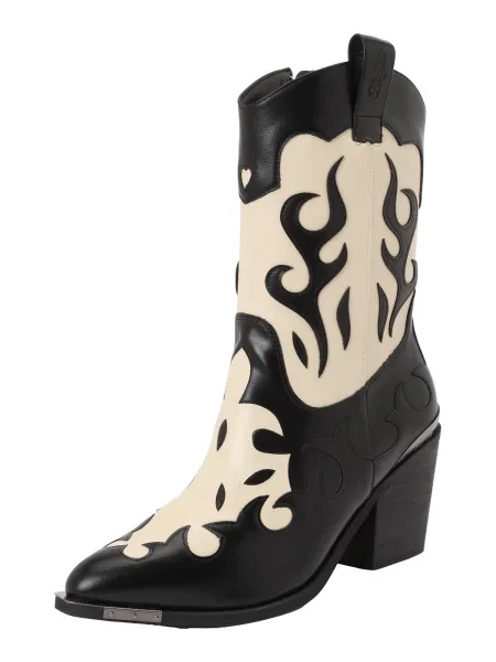 BUFFALO Kovbojské boty režná černá