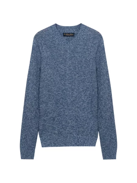 Pulover Brooks Brothers cu decolteu în V albastru