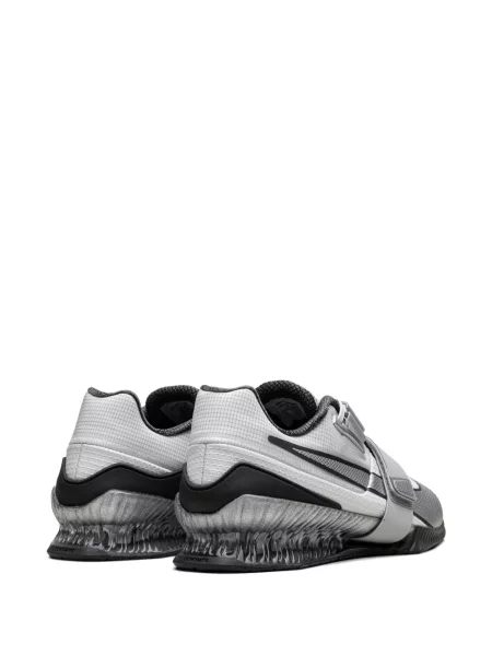 Sneakerși Nike Romaleos cu șireturi din piele gri