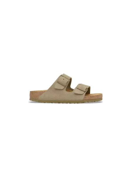 Klapki Birkenstock zamszowe zielone