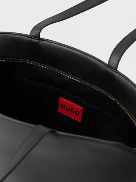 Shopper kabelka Hugo z ekologickej kože čierna