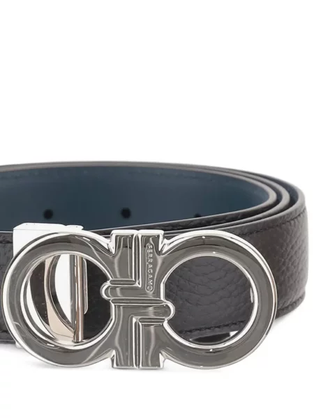 Cu centură reversibil curea Ferragamo negru