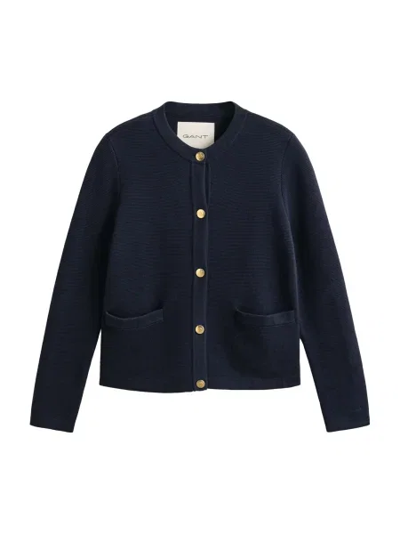 GANT Geacă tricotată închis albastru