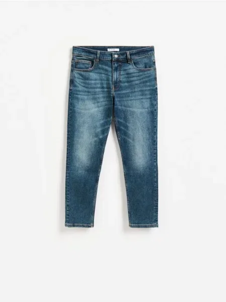 Reserved Джинси slim cropped indigo jeans 
