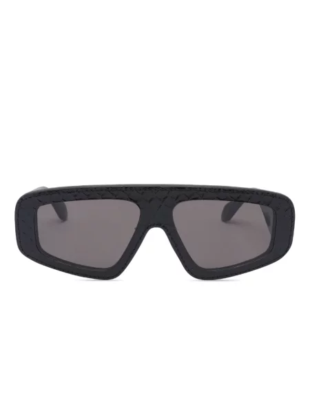 Ochelari de soare Alaia Eyewear din piele cu imprimeu geometric negru