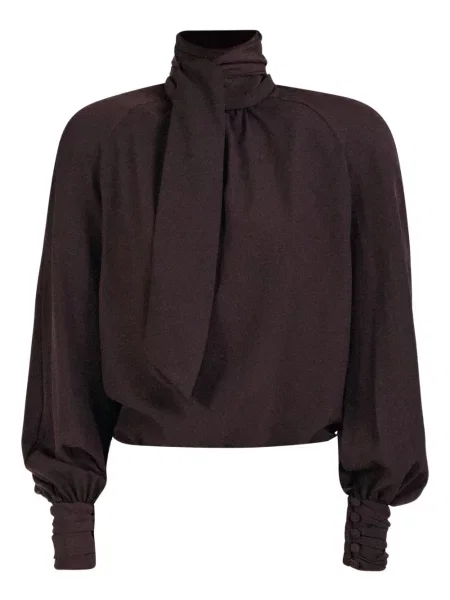 Bluza Rowen Rose s mašnom ružičasta