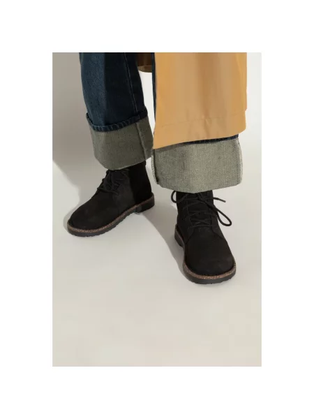 Botki Birkenstock zamszowe czarne