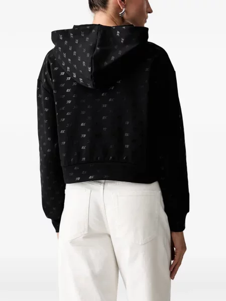 Hanorac cu glugă Armani Exchange negru