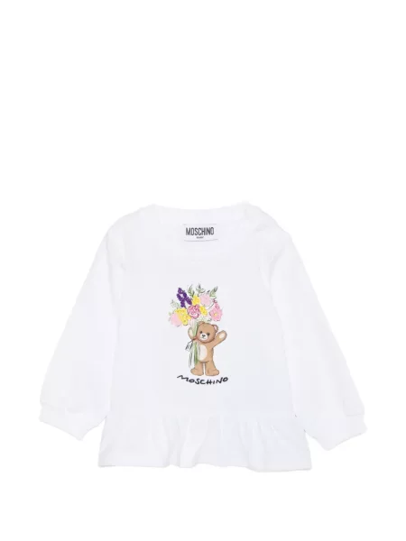 Top dziecięcy Moschino biały
