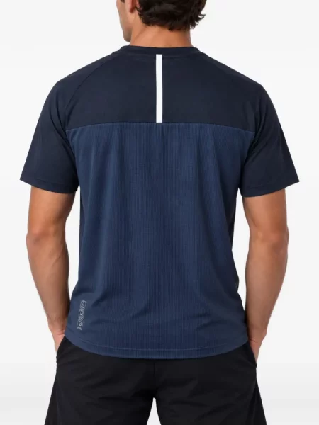 Μπλούζα Emporio Armani από διχτυωτό μπλε